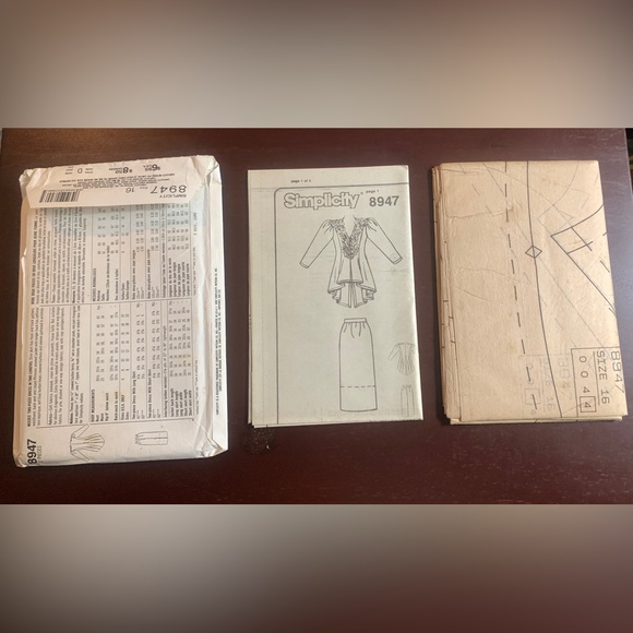 Simplicity Pattern 8947 Jessica McClintock for GunneSax Size 16 (Modern 6) Uncut - Picture 4 of 6